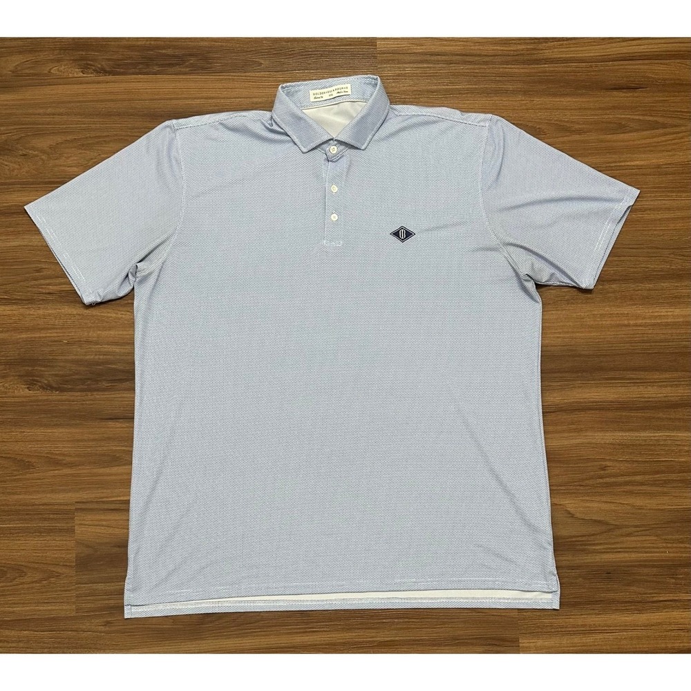 Holderness & Bourne Blue Geometric Print The Floyd Tailored Fit Polo Sz 2XL - Picture 2 of 9